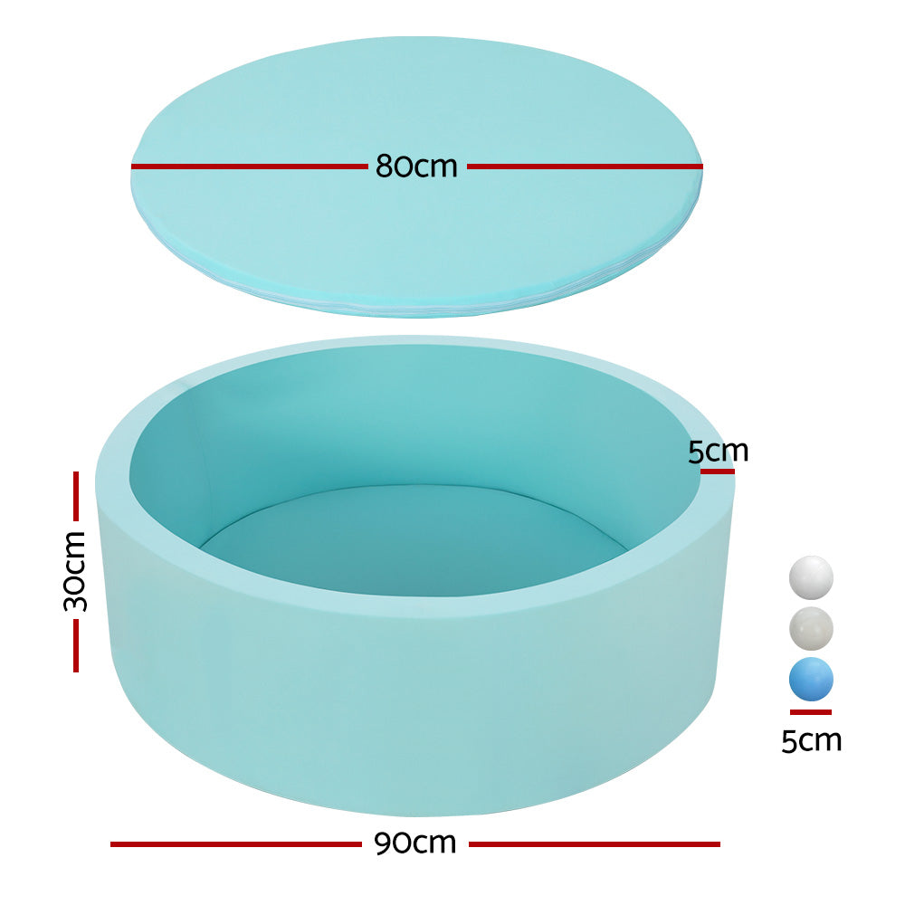 Keezi Kids Ball Pit 90x30cm Ocean Foam Barrier Toys Children Blue