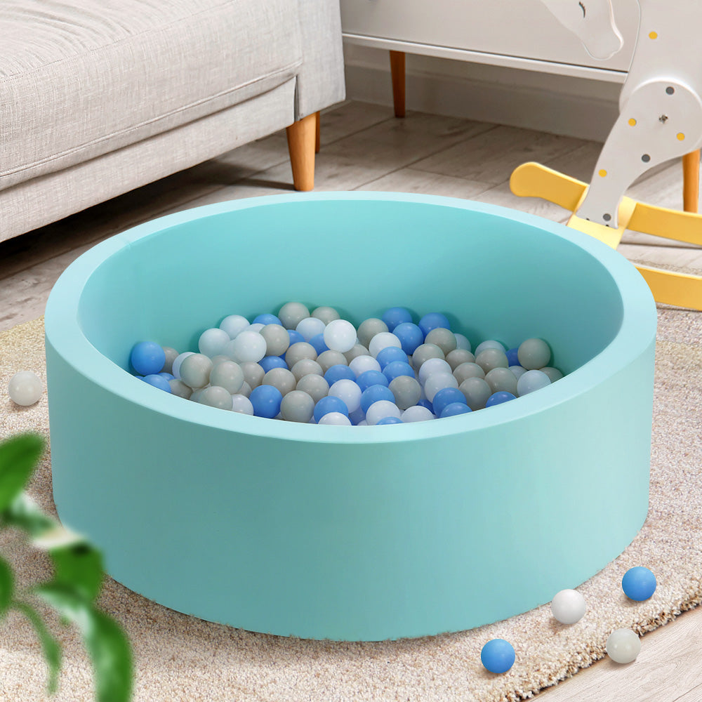 Keezi Kids Ball Pit 90x30cm Ocean Foam Barrier Toys Children Blue