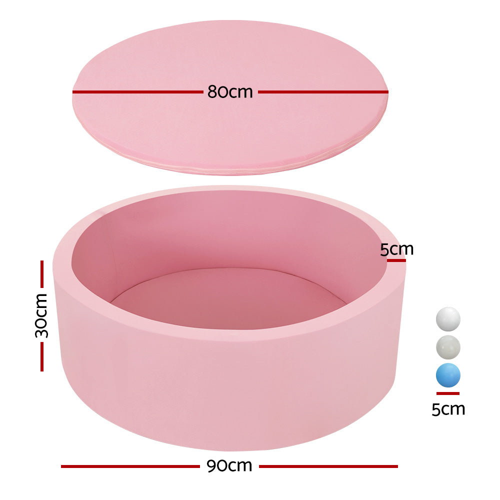 Keezi Kids Ball Pit 90x30cm Ocean Foam Barrier Toys Children Pink