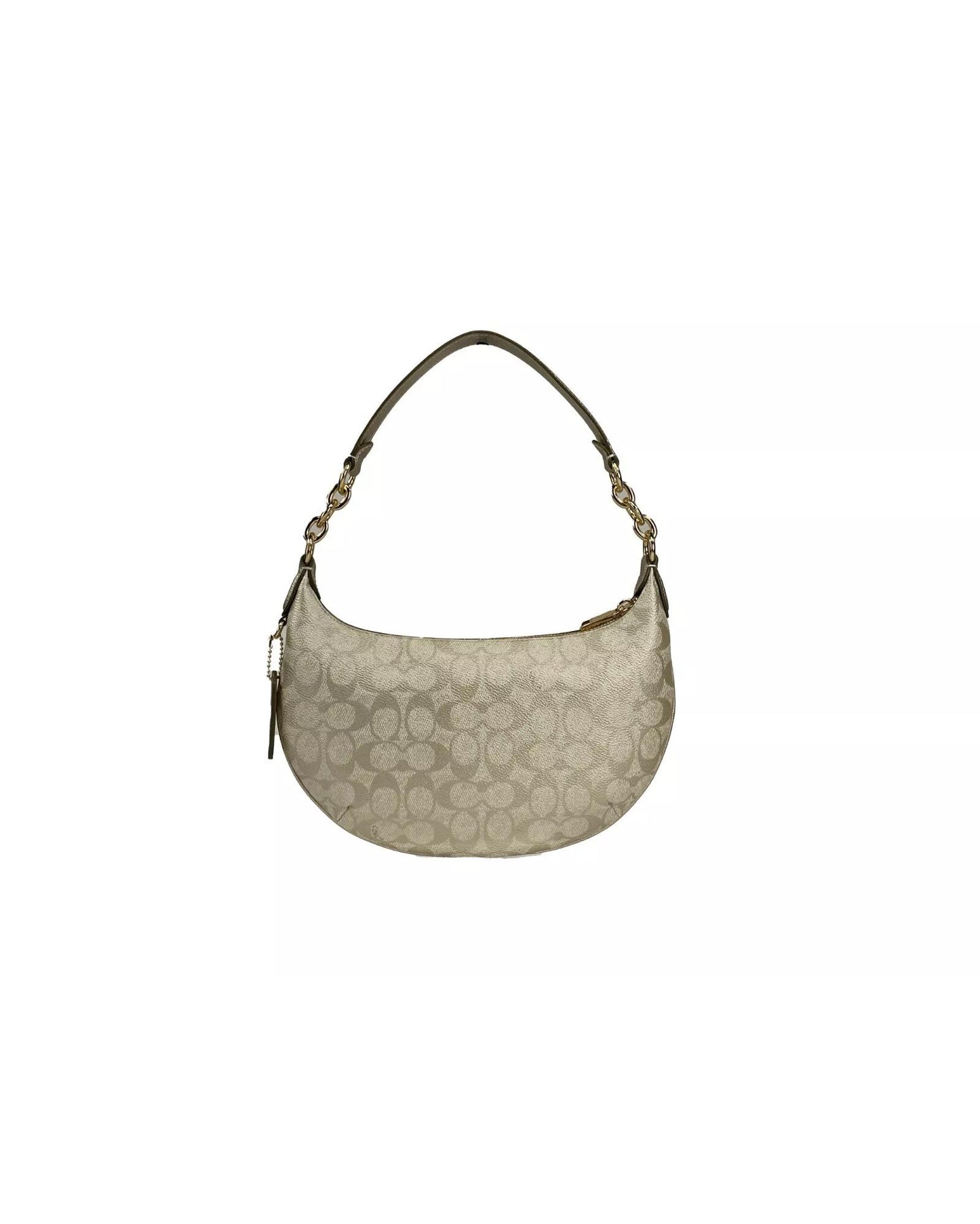 COACH Women's Payton Signature PVC Leather Shoulder Bag Champagne Gold - One Size