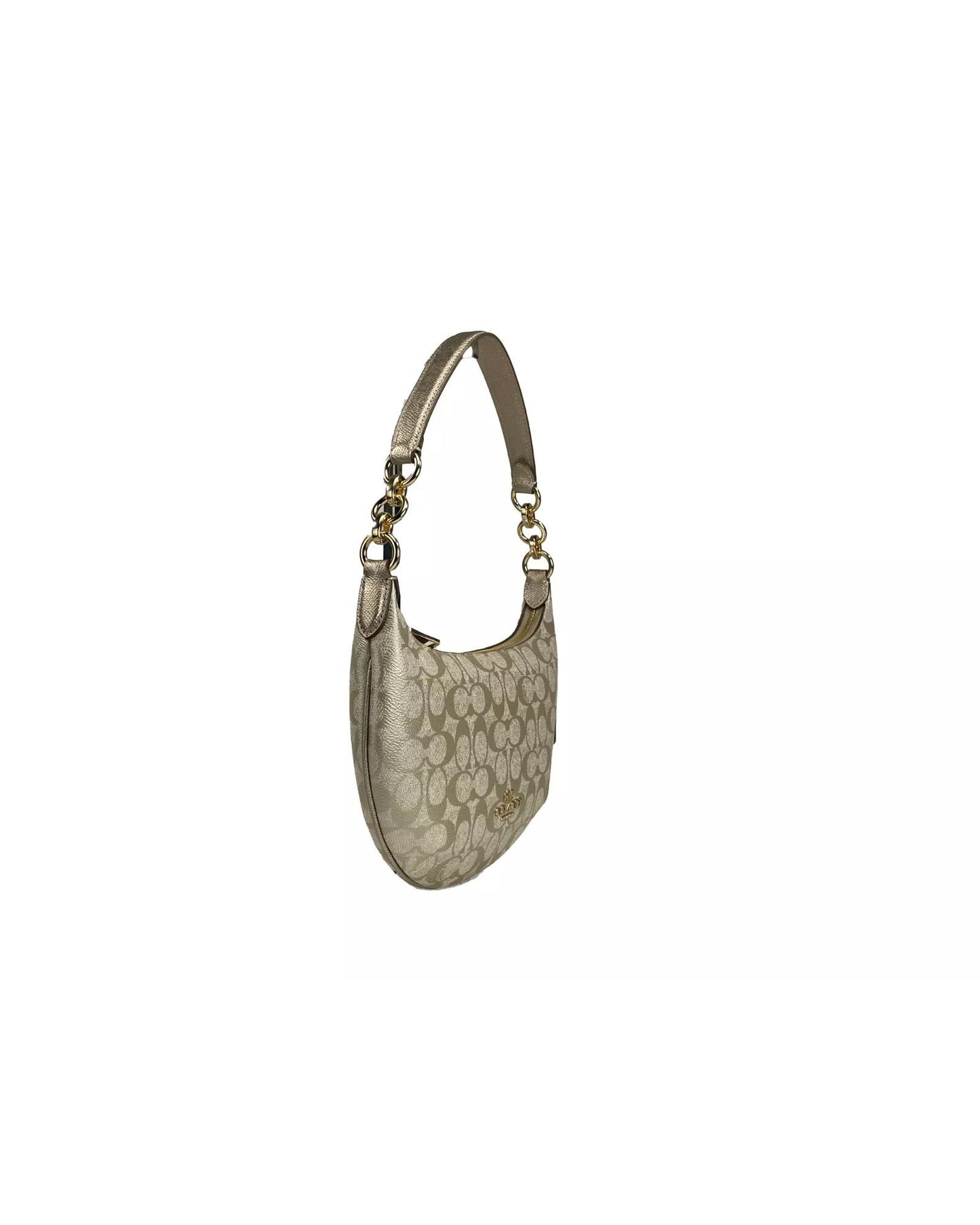 COACH Women's Payton Signature PVC Leather Shoulder Bag Champagne Gold - One Size