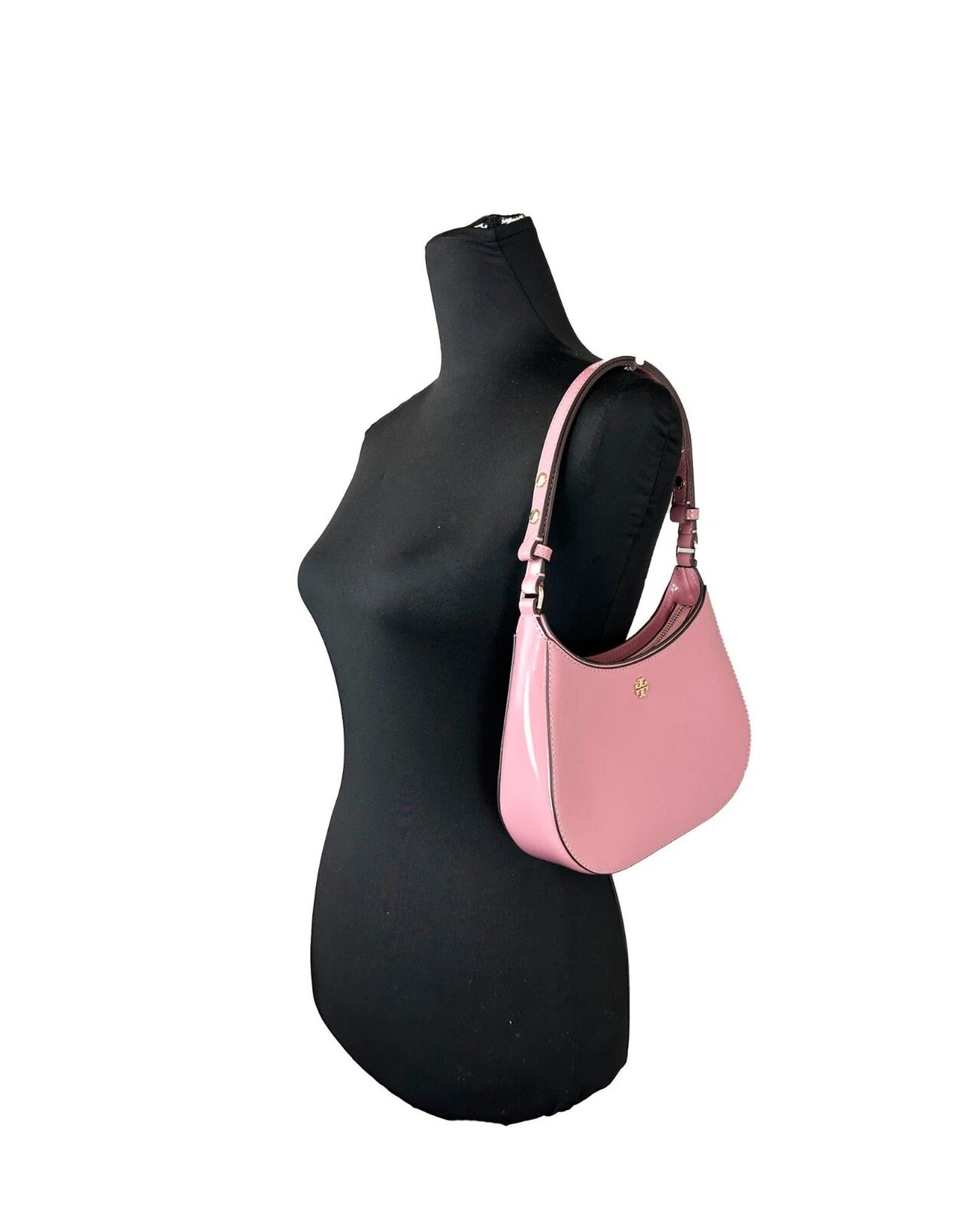 Tory Burch Women's Patent Emerson Small Shoulder Bag Purse Pink - One Size