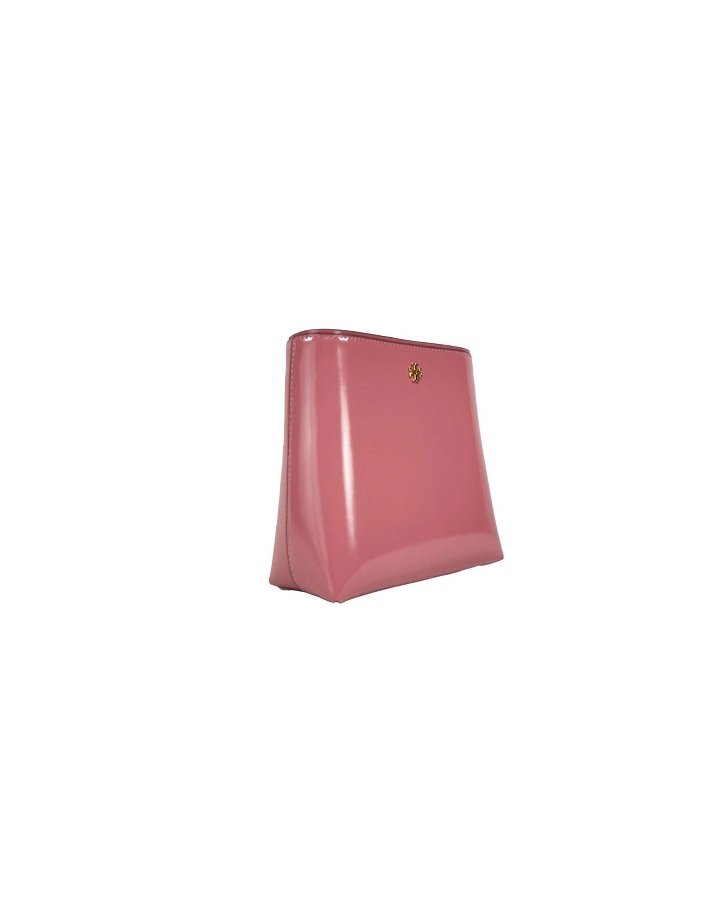 Tory Burch Women's Patent Emerson Small Bucket Bag Purse Pink - One Size