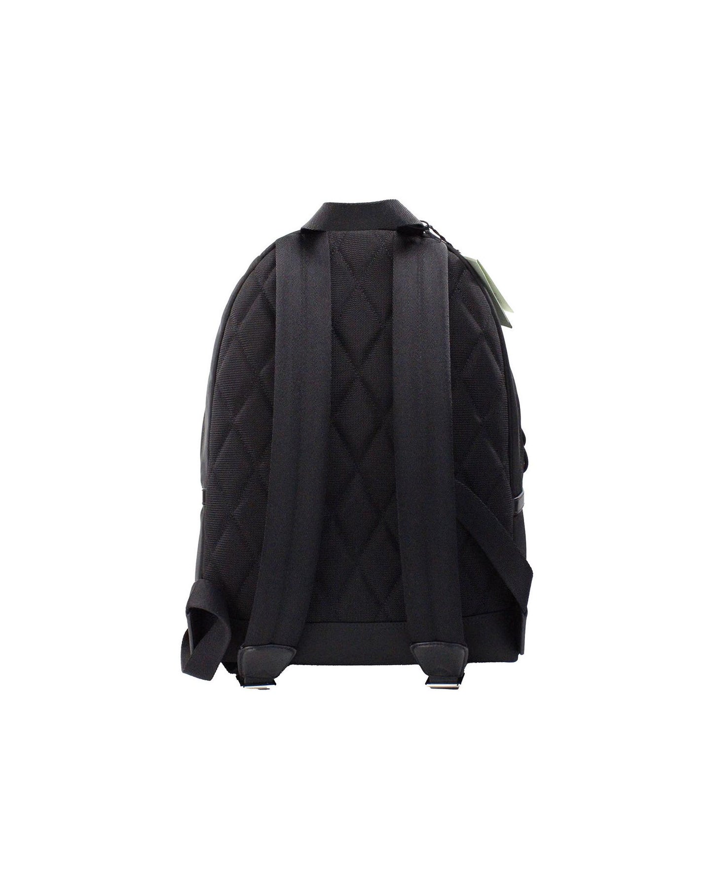 Burberry Men's Abbeydale Branded Stamp Black Nylon Backpack Shoulder Bookbag - One Size