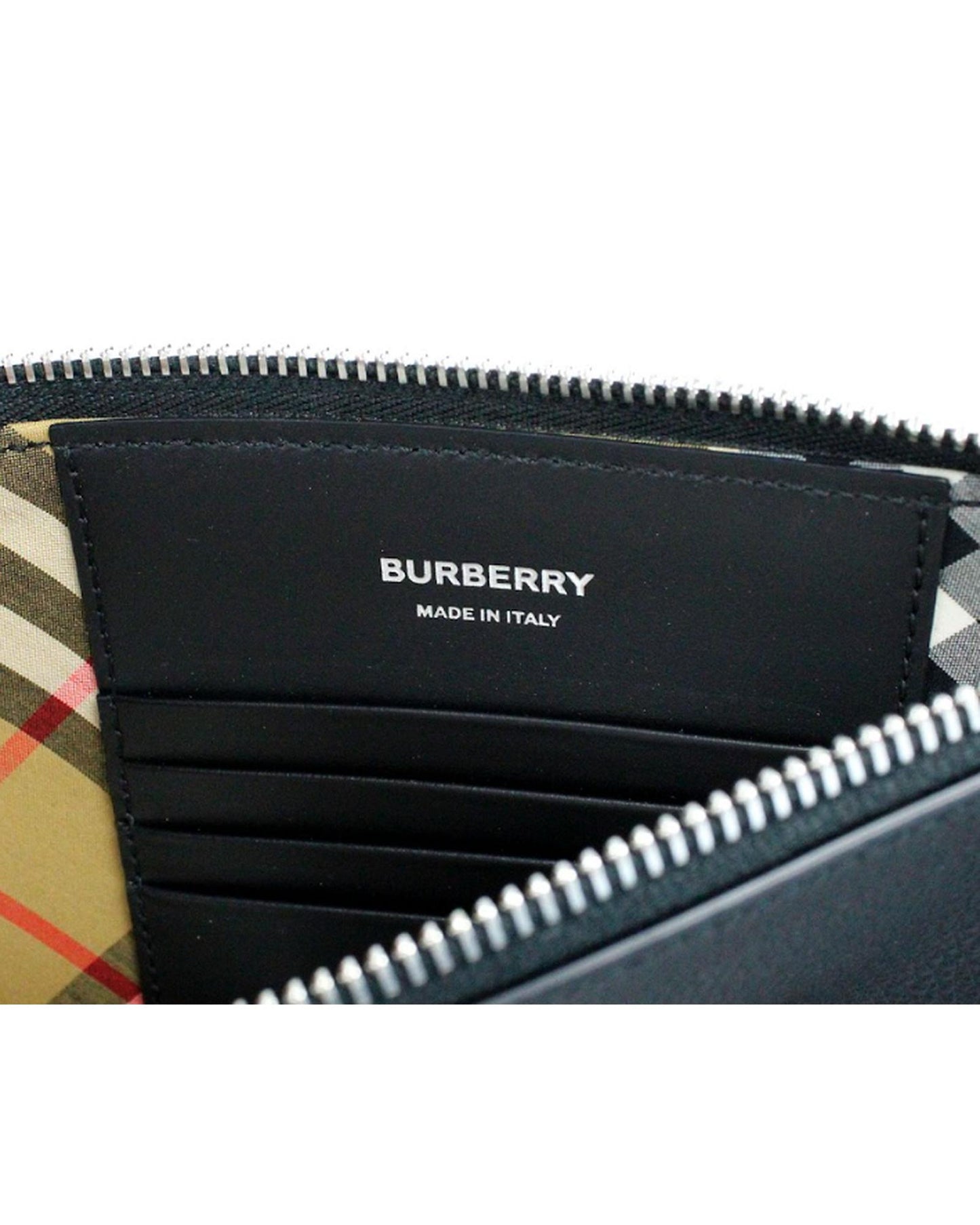 Burberry Women's Peyton Monogram Black Leather Pouch Crossbody Bag Purse - One Size