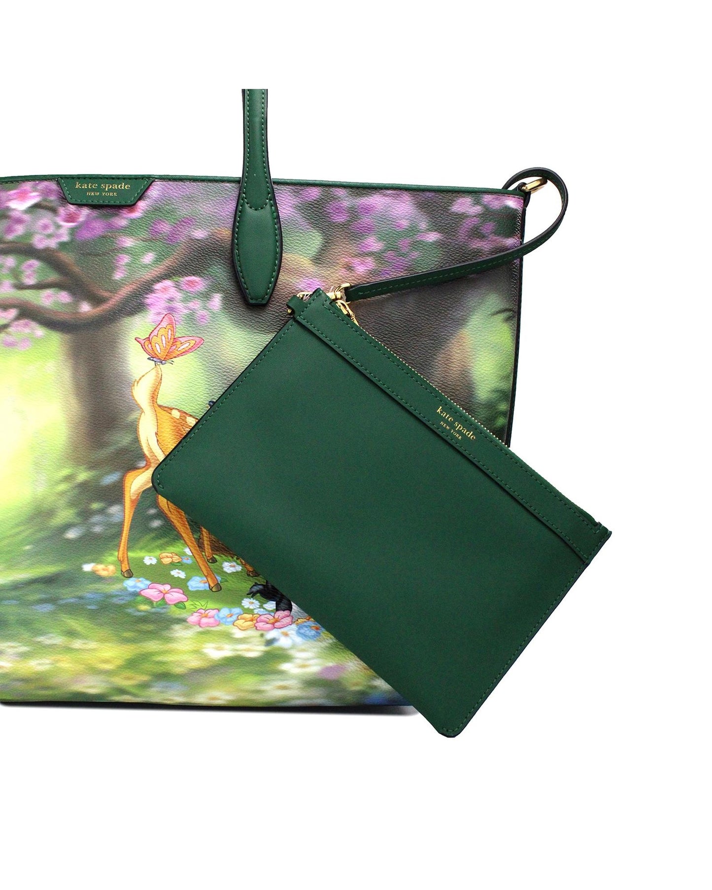 Kate Spade Women's Disney Sutton Bambi Coated Canvas Shoulder Tote Handbag Purse - One Size