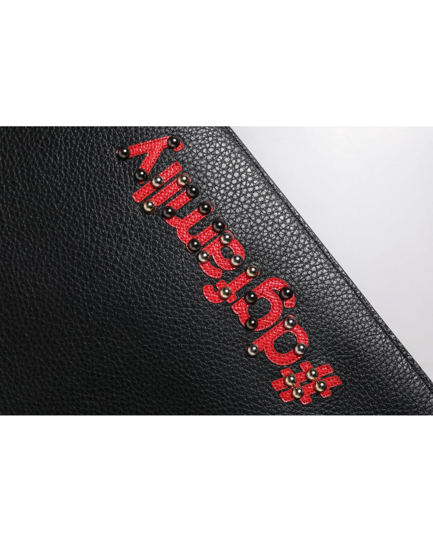Dolce & Gabbana Women's Black #DGFamily Embellished Leather Clutch Bag - One Size