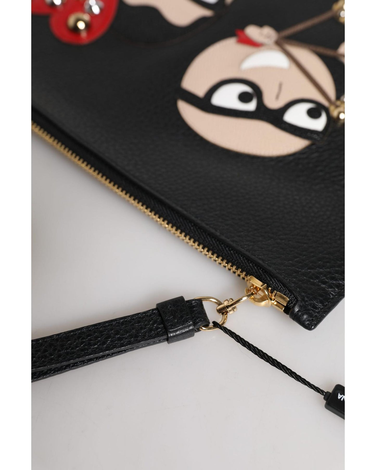 Dolce & Gabbana Women's Black #DGFamily Embellished Leather Clutch Bag - One Size