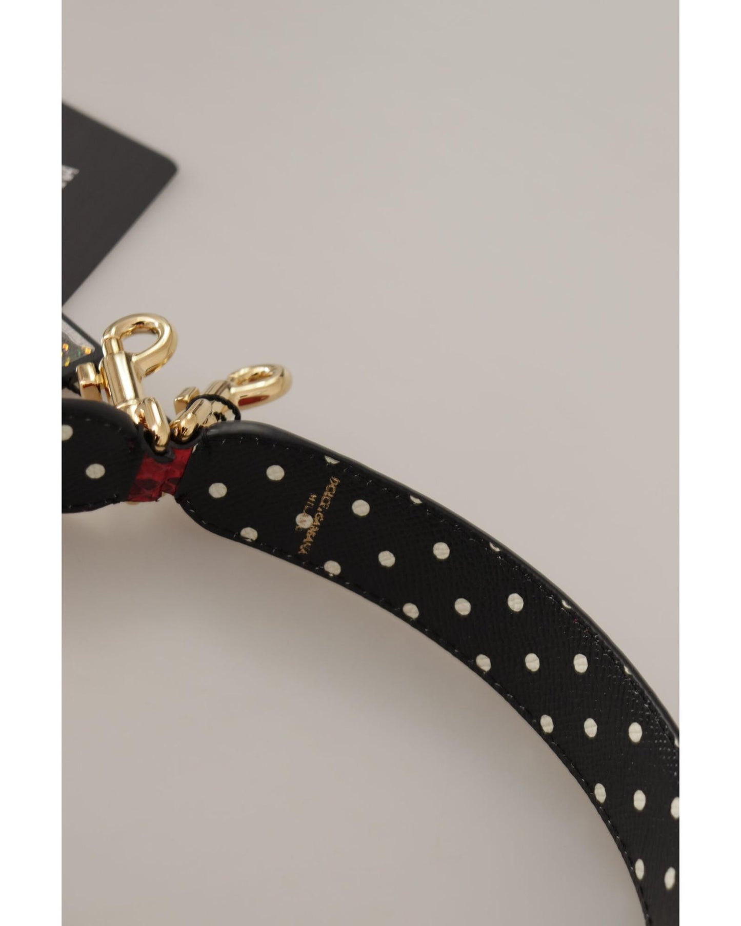 Dolce & Gabbana Women's Red Python Leather Crystals Reversible Shoulder Strap - One Size