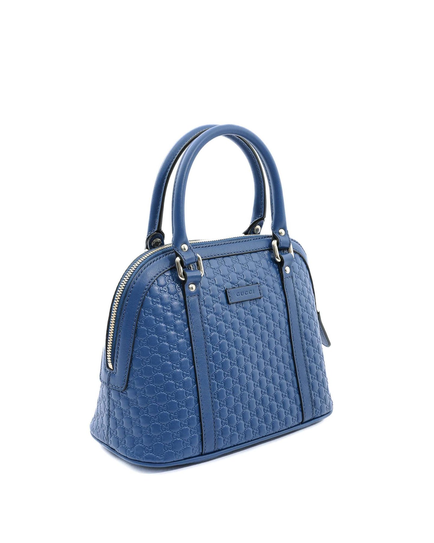 Gucci GG Marmont Mini Blue Leather Handbag - One Size