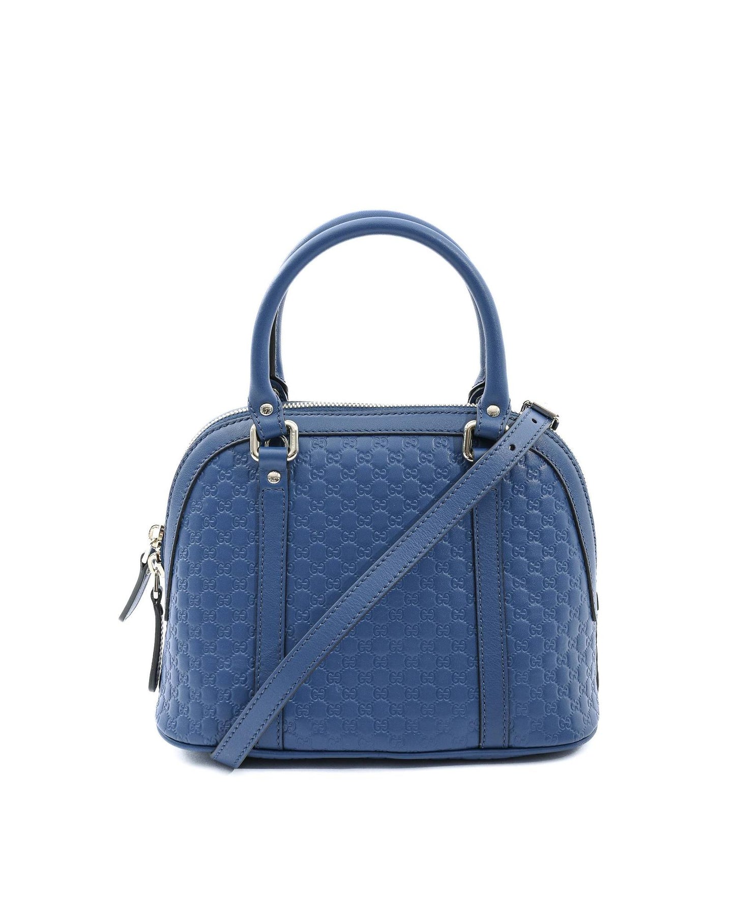 Gucci GG Marmont Mini Blue Leather Handbag - One Size