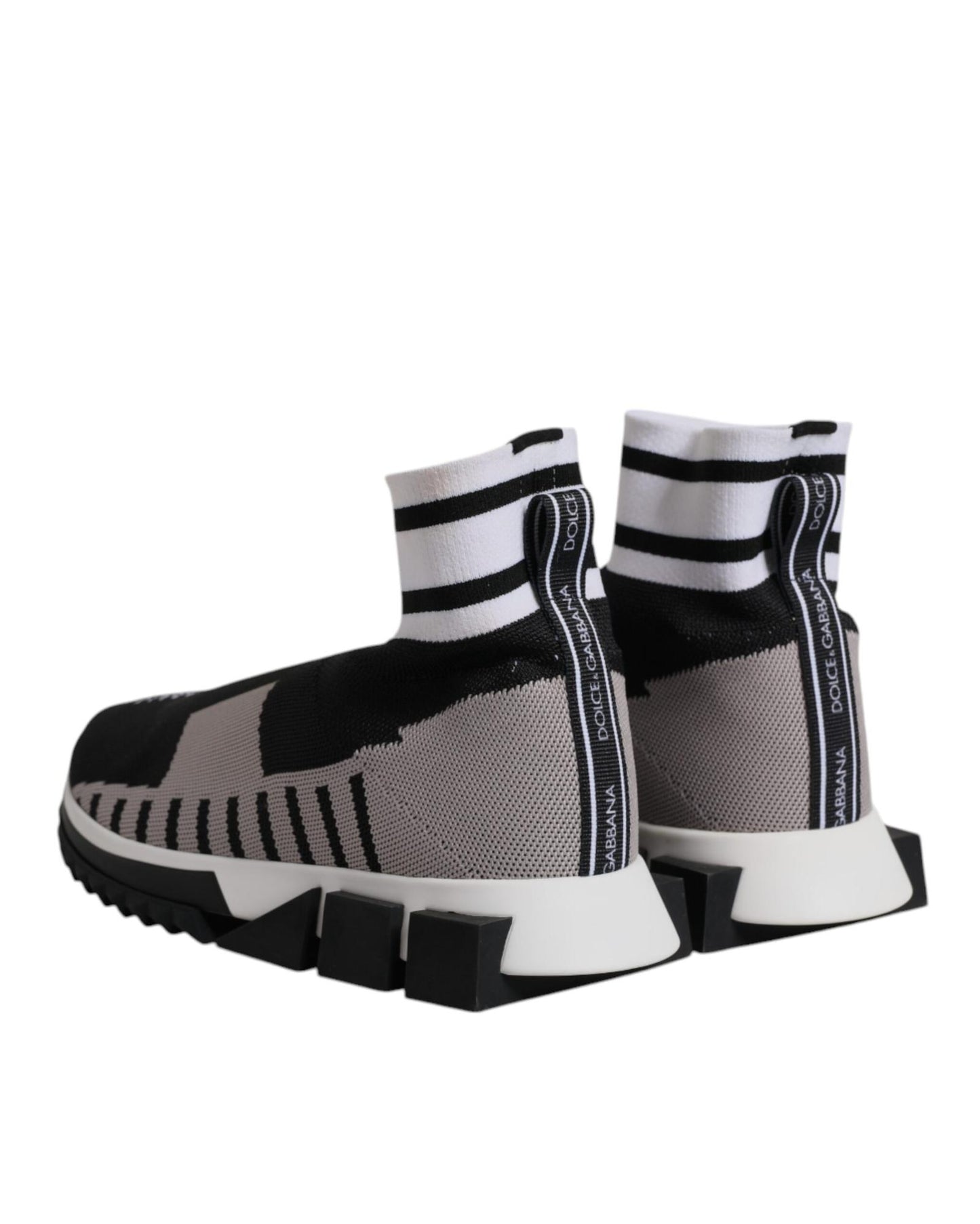 Dolce & Gabbana Women's Black Gray Sorrento Socks Sneakers Shoes - 36 EU