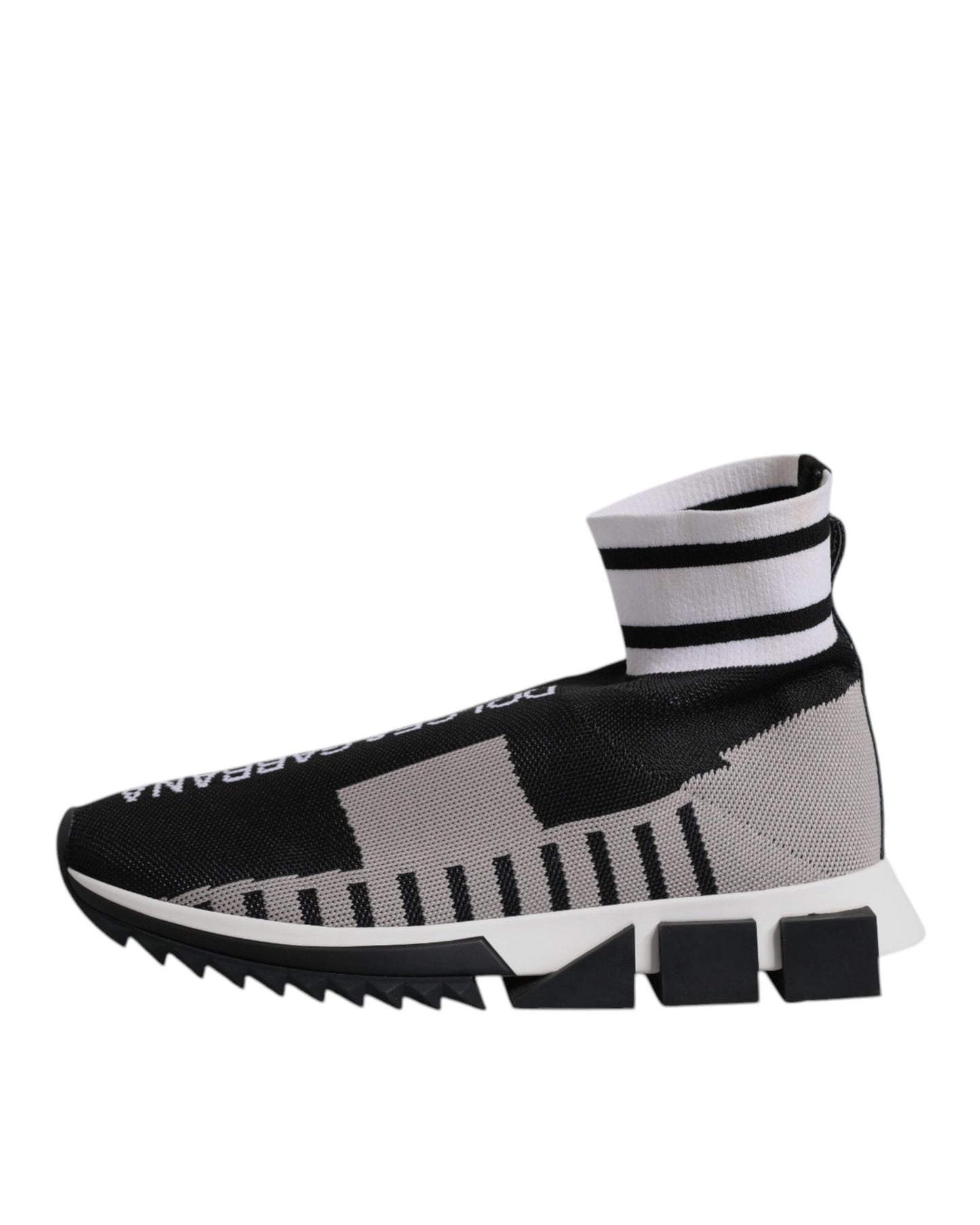 Dolce & Gabbana Women's Black Gray Sorrento Socks Sneakers Shoes - 37 EU