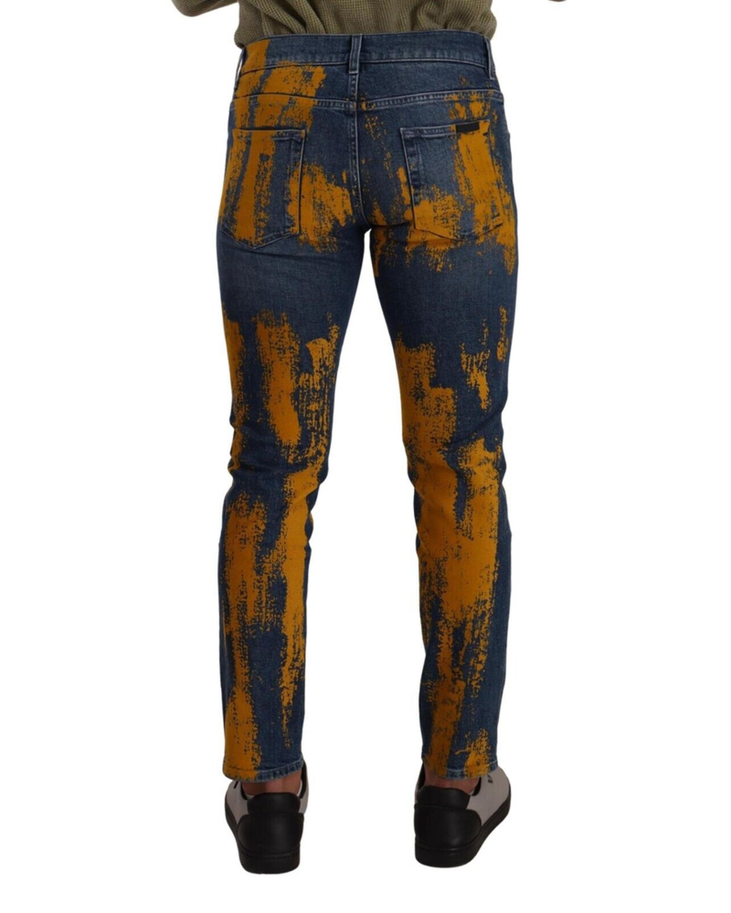 Genuine Dolce & Gabbana Skinny Denim Jeans with Zipper and Button Closure 52 IT Men