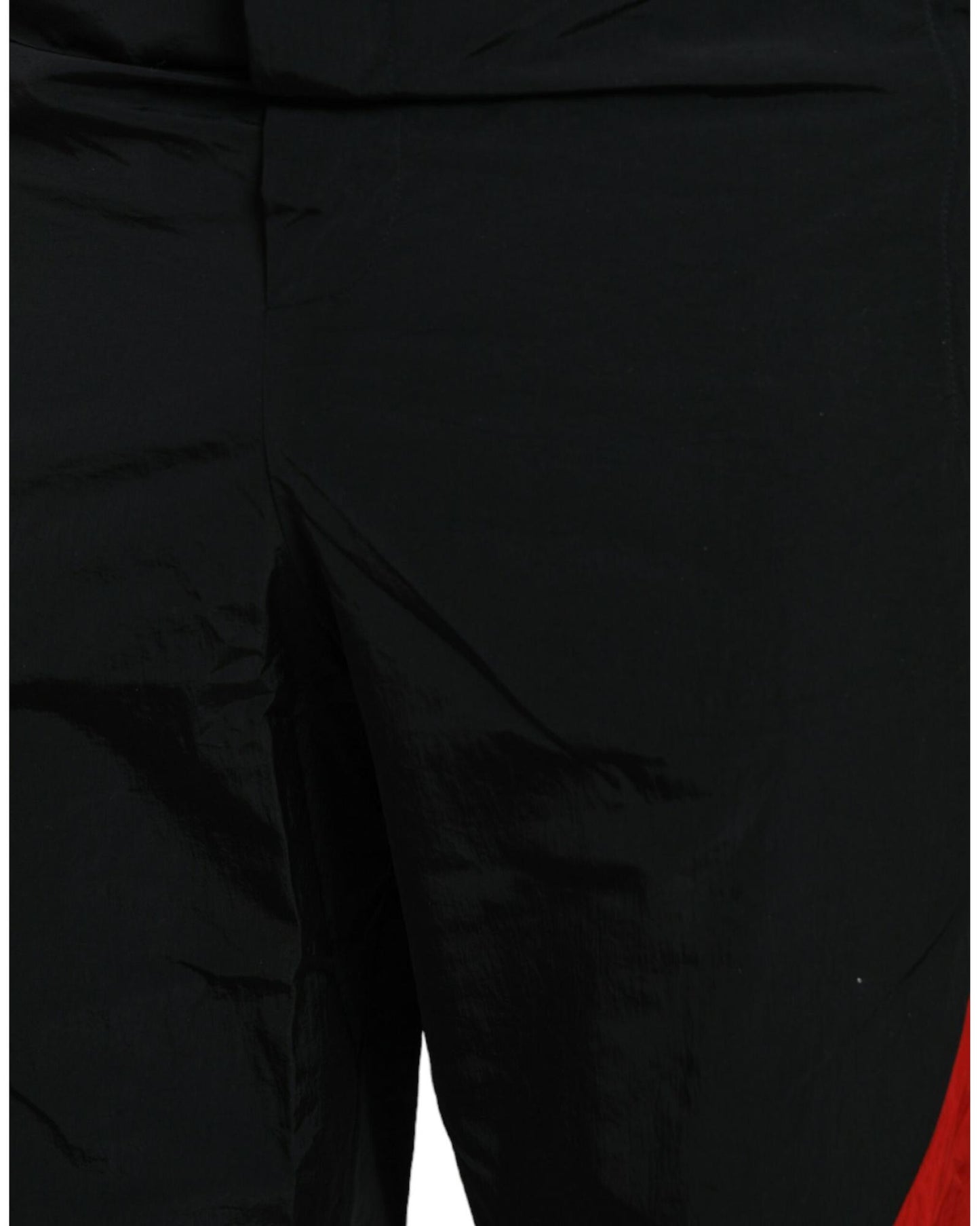 Dolce & Gabbana Men's Black Red Leopard Print Nylon Jogger Pants - 50 IT