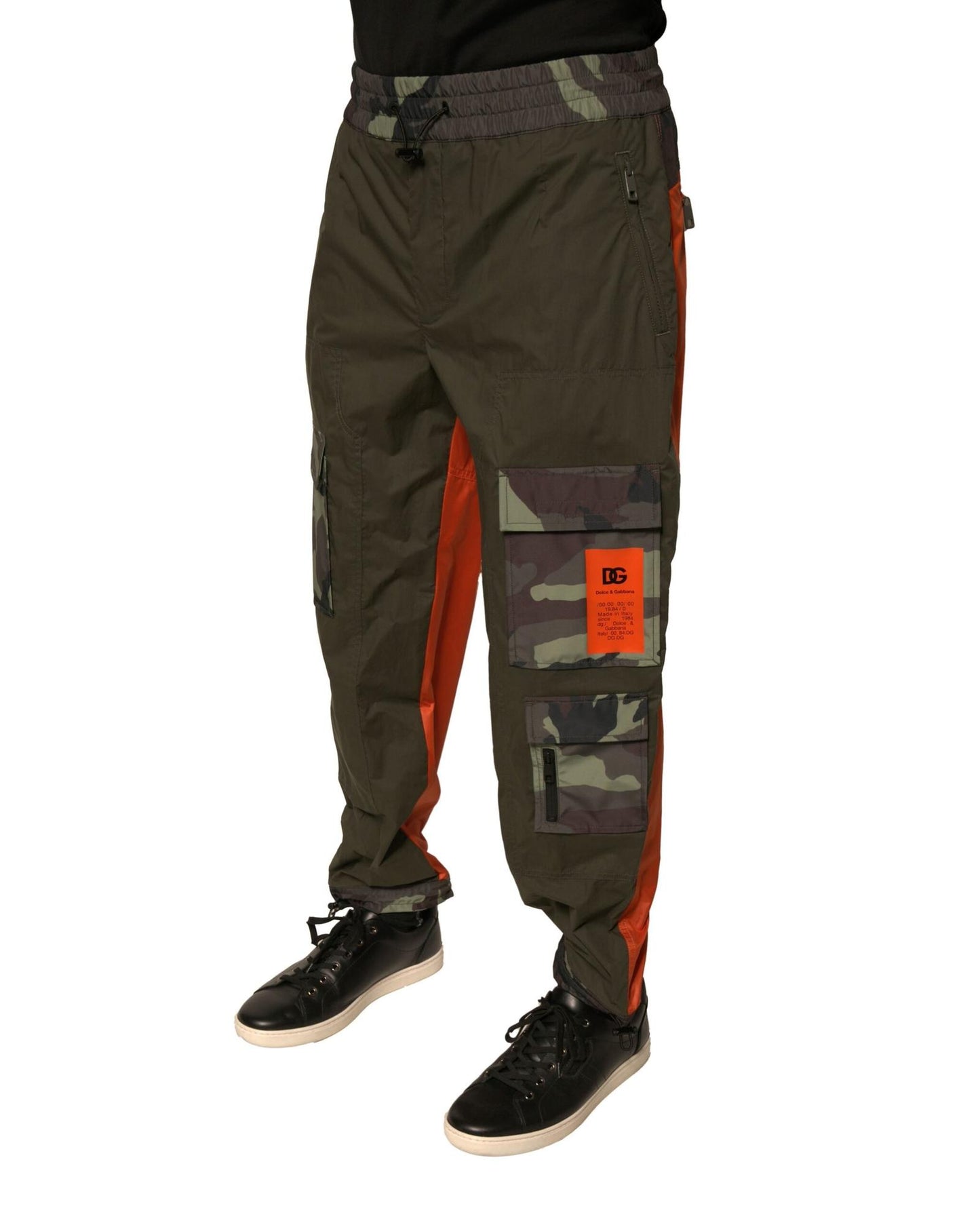 Dolce & Gabbana Men's Multicolor Camouflage Jogger Cargo Pants - 46 IT