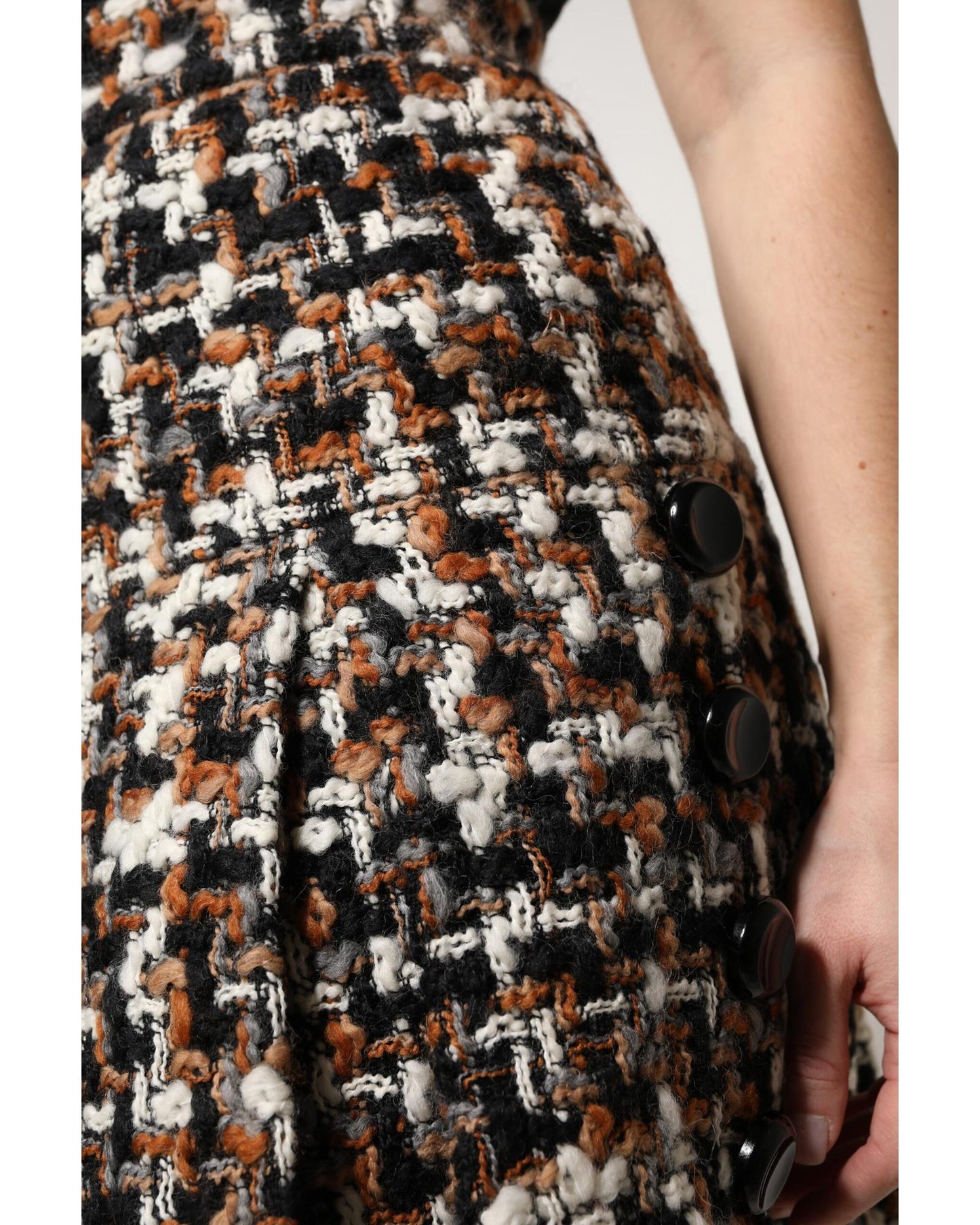 Dolce & Gabbana Women's Multicolor High Waist Tartan Tweed Mini Skirt - 38 IT