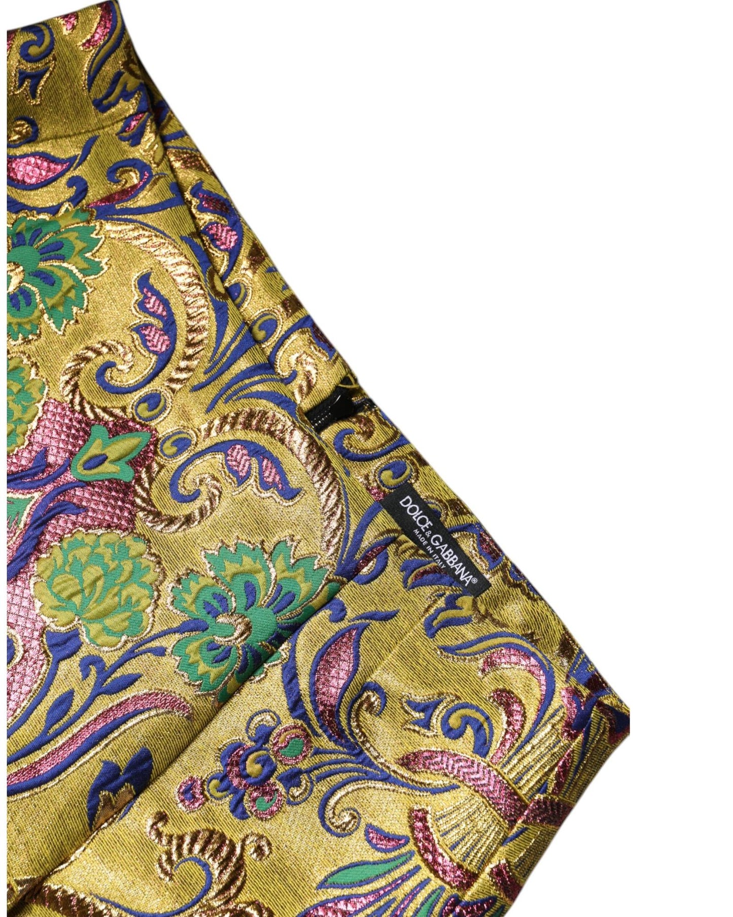Dolce & Gabbana Women's Multicolor Floral Jacquard Mid Waist Mini Skirt - 40 IT