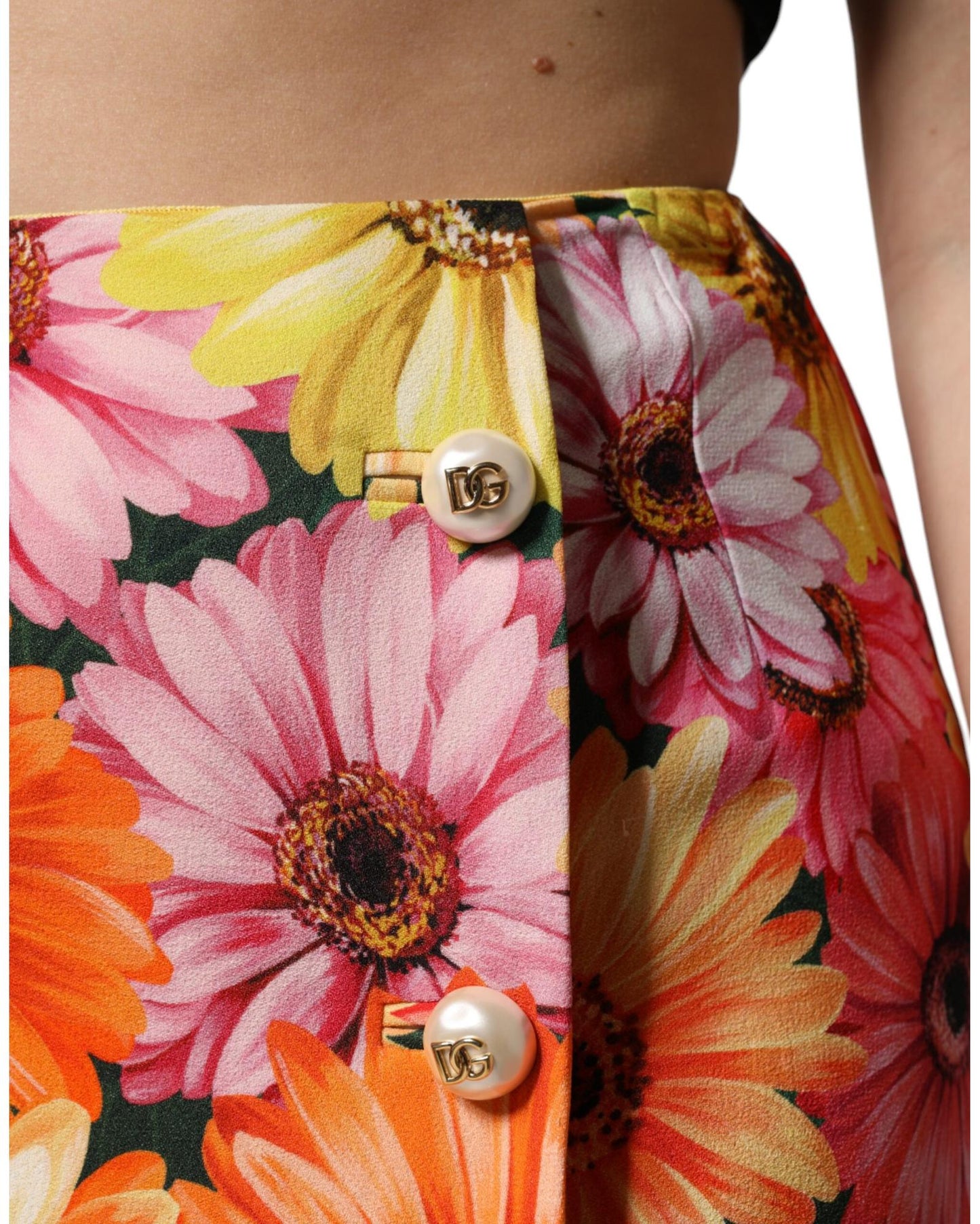 Dolce & Gabbana Women's Multicolor Floral High Waist Mini Skirt - 38 IT