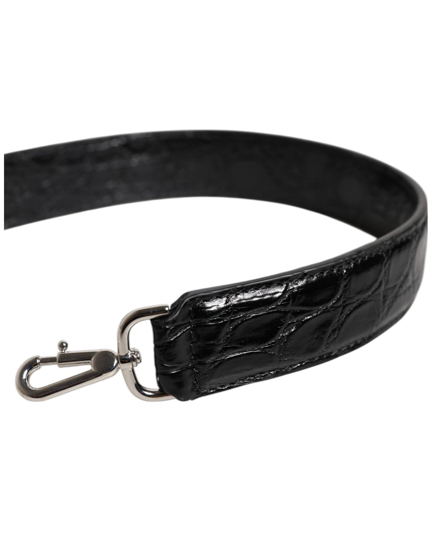 Dolce & Gabbana Women's Black Alligator Leather Bag Shoulder Strap - One Size