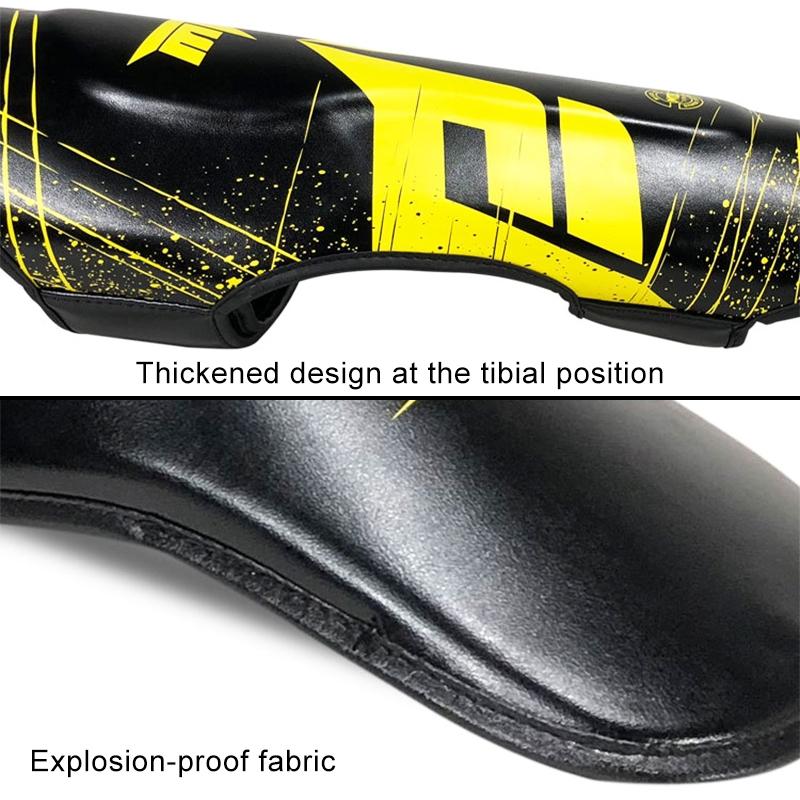 Thickened Leg Guards For Freestyle Grappling Thai Boxing And Taekwondo - Red
