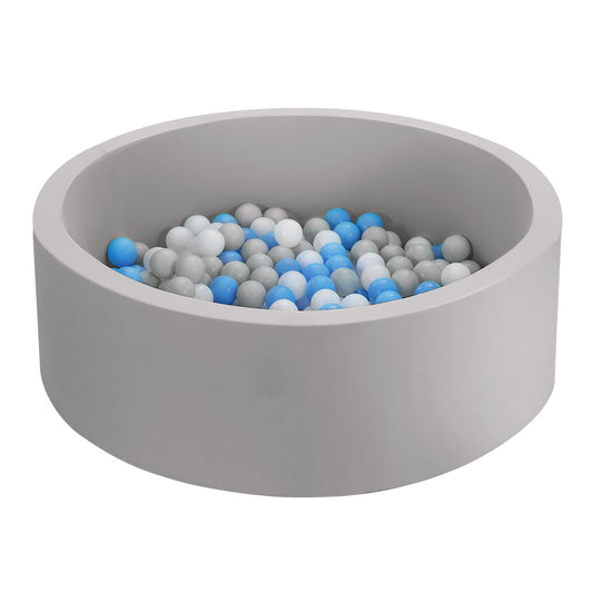 Keezi Kids Ball Pit 90x30cm Ocean Foam Barrier Toys Children Grey