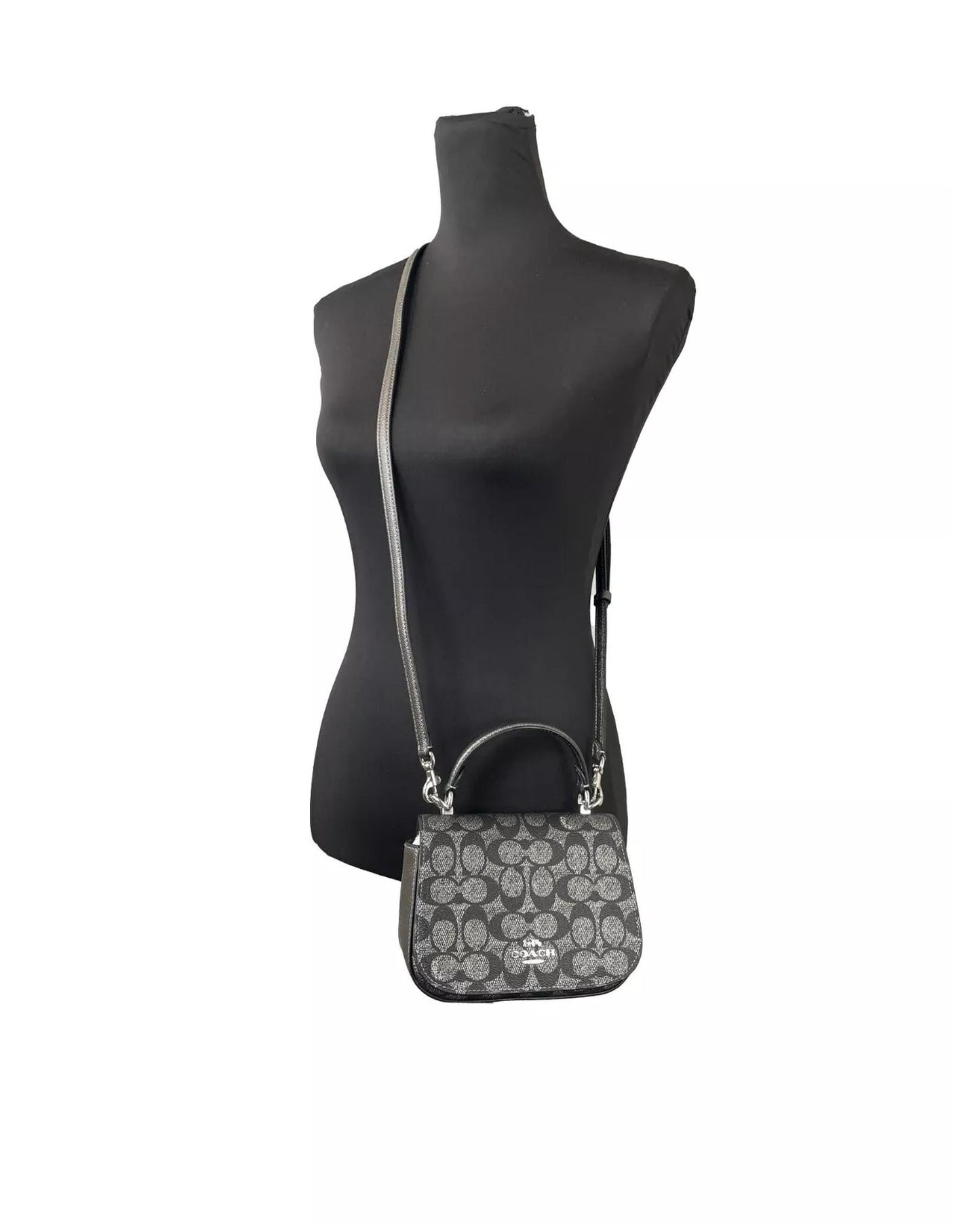 COACH Women's Lysa Top Handle Bag Crossbody Gun Metal - One Size