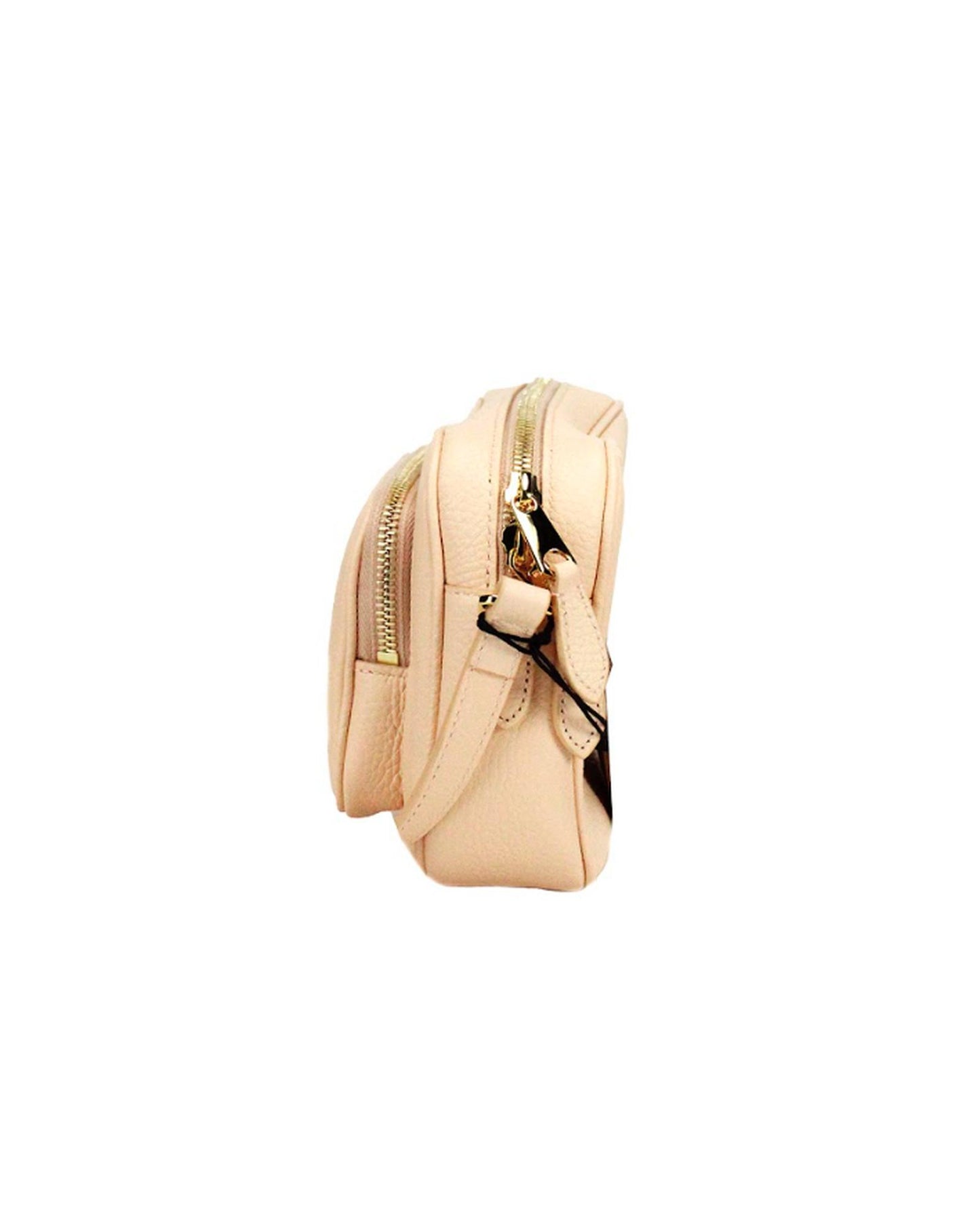 Burberry Women's Small Branded Peach Pink Grainy Leather Camera Crossbody Bag - One Size