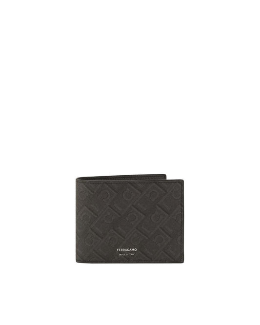 Ferragamo Men's Gancini pattern leather Wallet - One Size