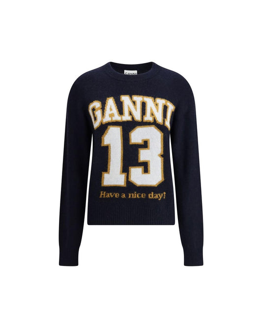 Ganni Women's Baseball Sweater - S