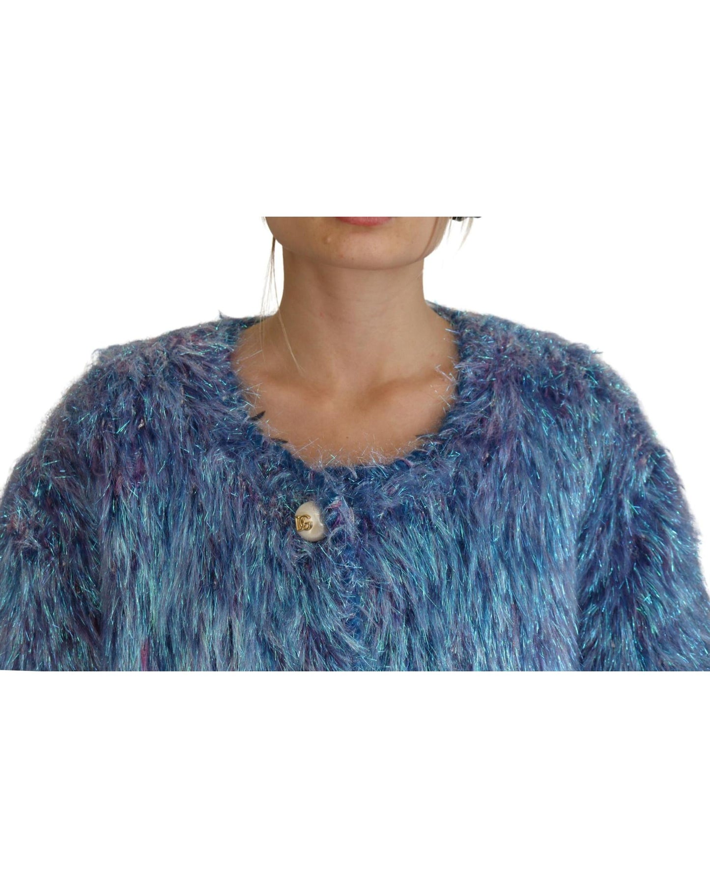 Dolce & Gabbana Women's Multicolor Polyester Fringes Coat Jacket - 42 IT