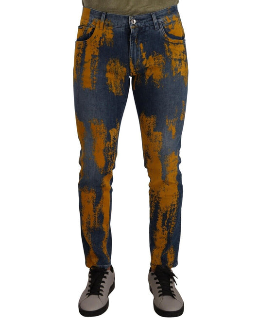Genuine Dolce & Gabbana Skinny Denim Jeans with Zipper and Button Closure 52 IT Men